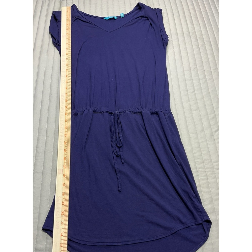 Tori Richard Honolulu Womens Purple Knit Drawstring Waist V-neck Dress Size XS - Picture 9 of 12
